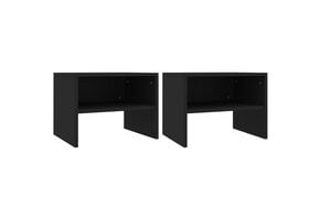 vidaXL Nachtkastjes Zwart Bewerkt Hout 2 stuks 40x30x30 cm - 41% Korting!
