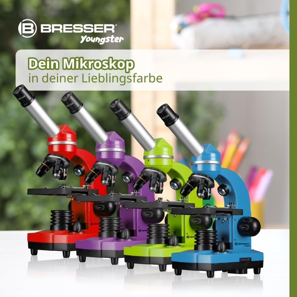 Junior Student Microscoop, tot 1600x, Paars, 34% Korting