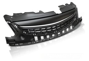 Grill Opel Corsa D (11-14) Mat Zwart - 49% Korting!