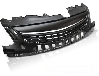 Grill Opel Corsa D (11-14) Mat Zwart - 49% Korting!