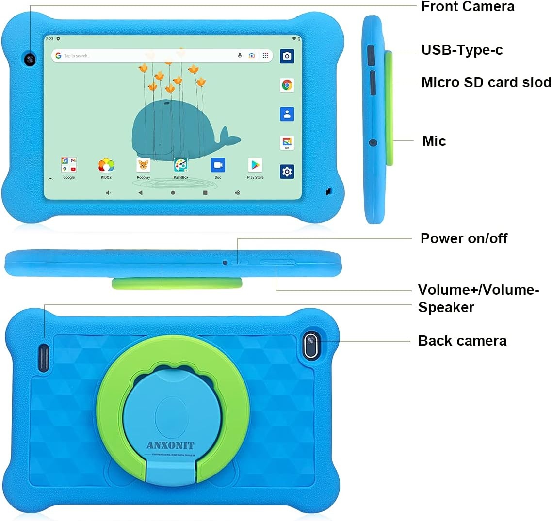Kinder Tablet Anxonit 7" FHD 2GB/32GB Blauw - 29% Korting