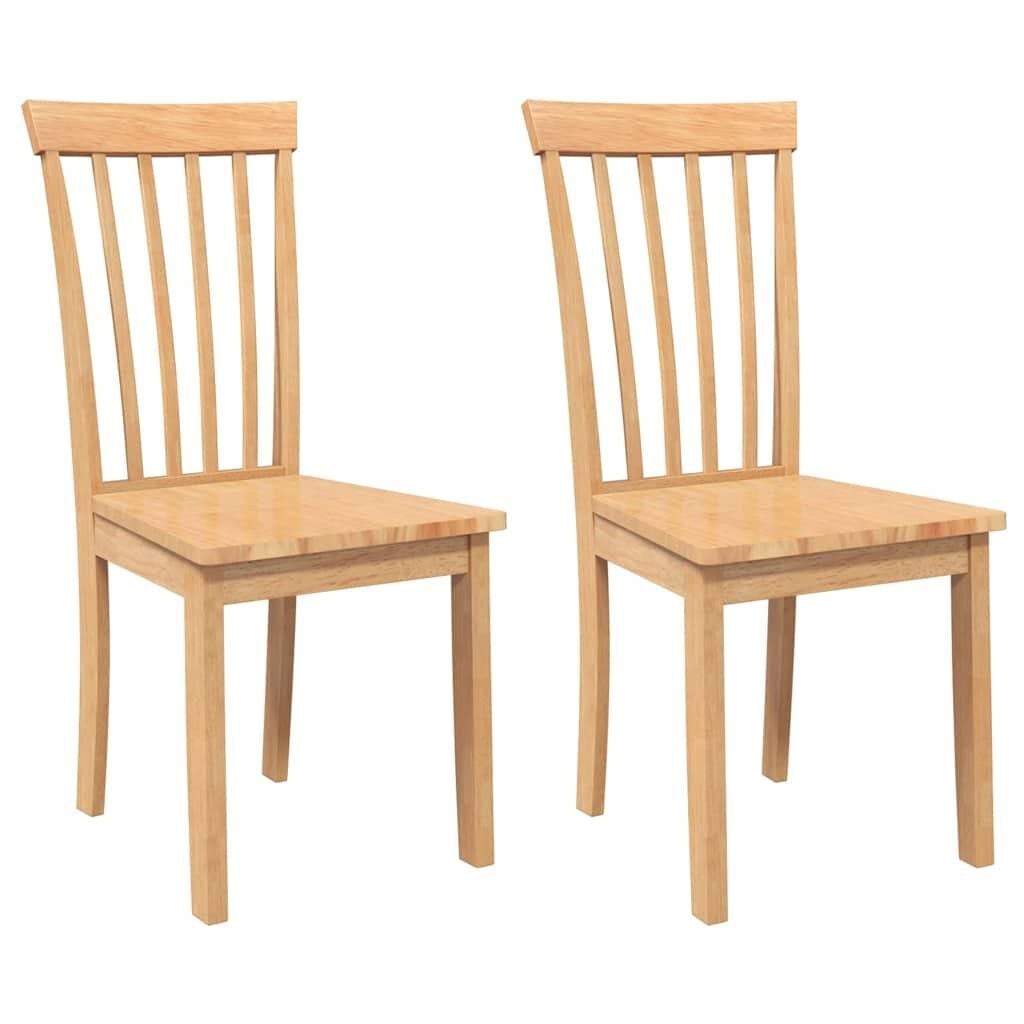 vidaXL Eetkamerstoelen Massief Hout Naturel - 2 stuks, 30% Korting