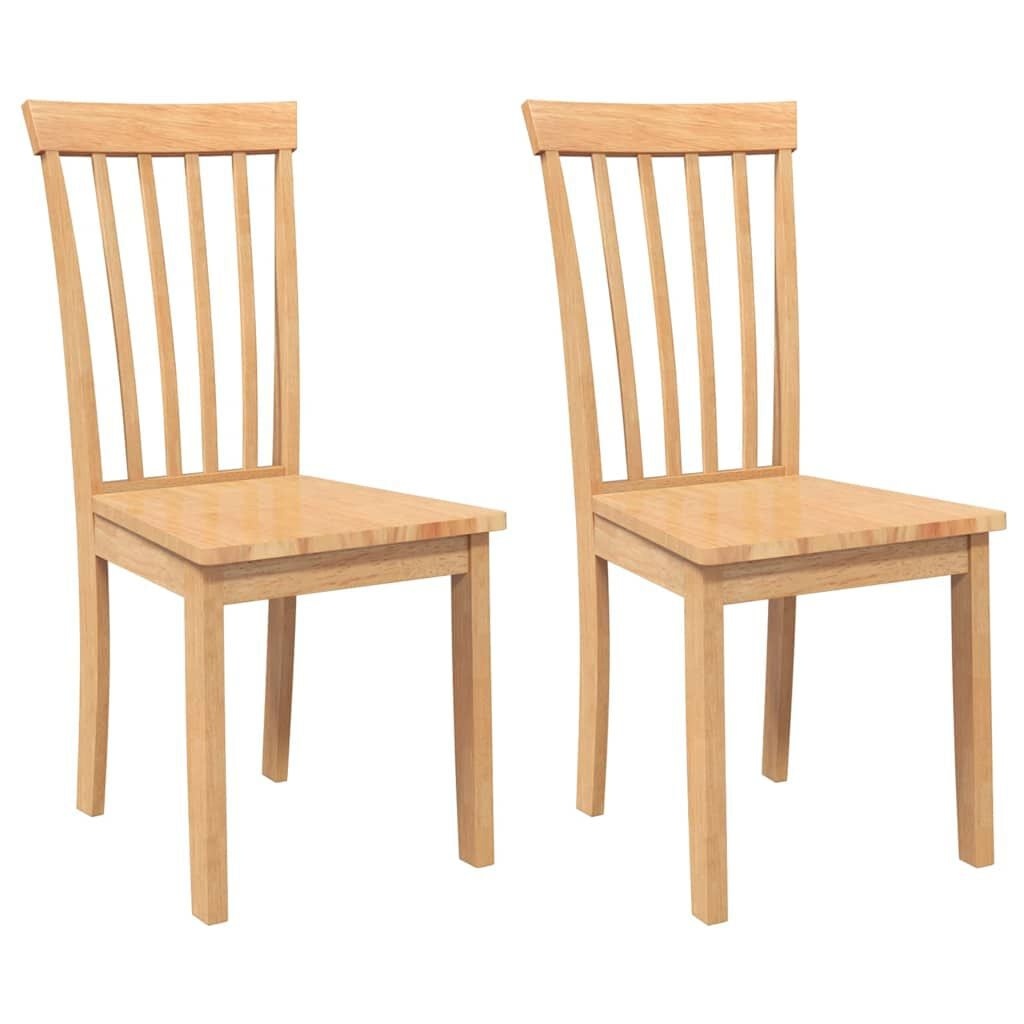 vidaXL Eetkamerstoelen Massief Hout Naturel - 2 stuks, 30% Korting
