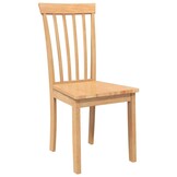 vidaXL Eetkamerstoelen Massief Hout Naturel - 2 stuks, 30% Korting