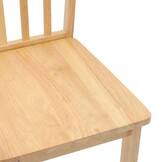 vidaXL Eetkamerstoelen Massief Hout Naturel - 2 stuks, 30% Korting