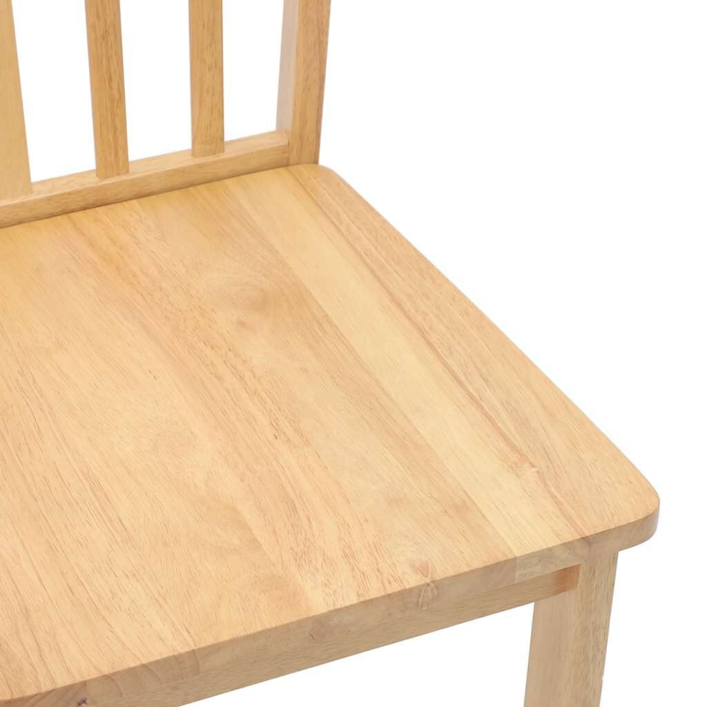 vidaXL Eetkamerstoelen Massief Hout Naturel - 2 stuks, 30% Korting