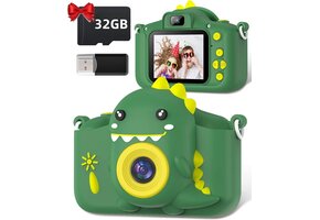 Kindercamera Gofunly 1080P Dino-Groen - 33% Korting