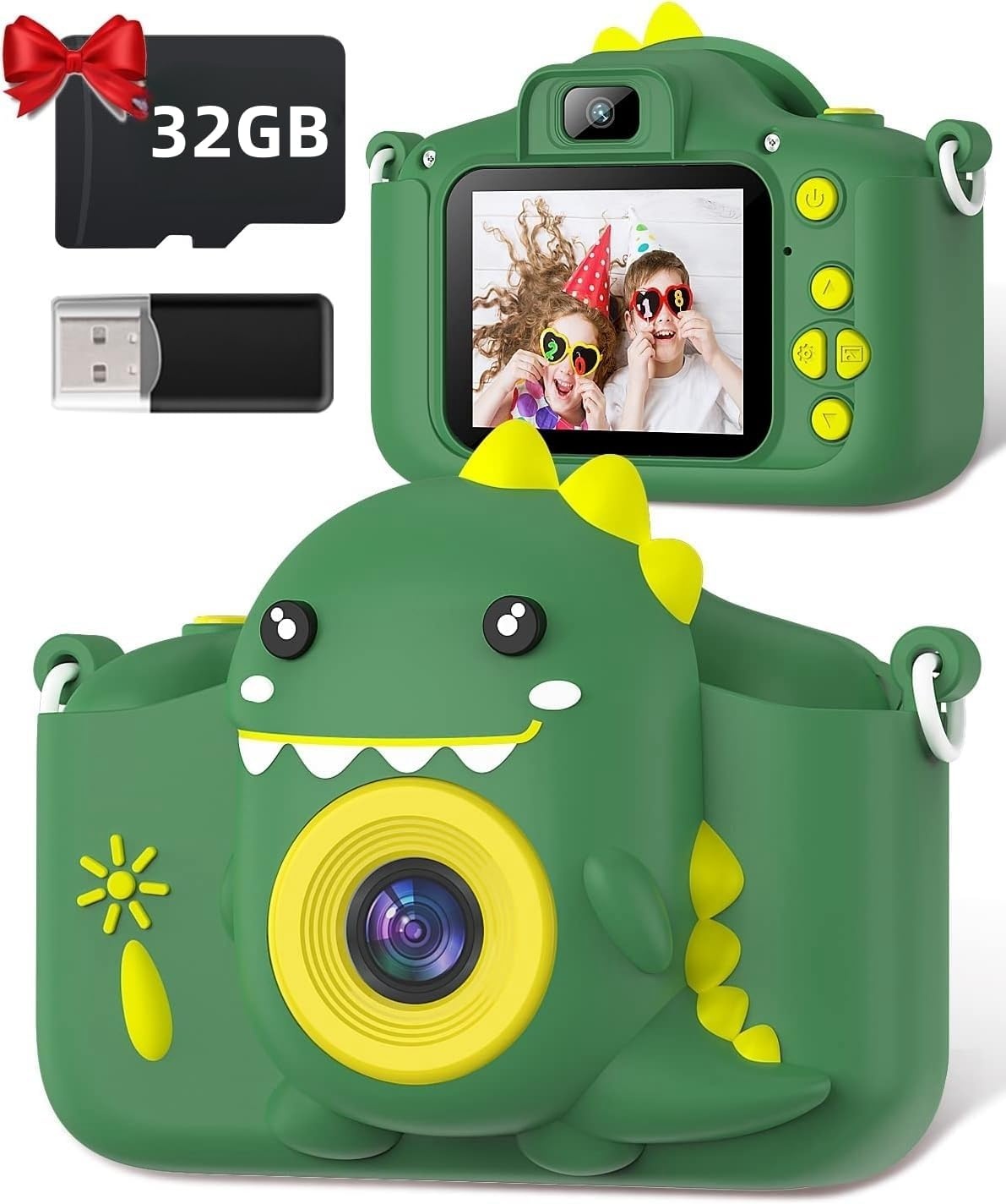 Kindercamera Gofunly 1080P Dino-Groen - 33% Korting