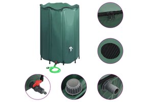 Inklapbare Regenton met Kraan - 1250L - 30% Korting!