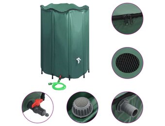 Inklapbare Regenton met Kraan - 1250L - 30% Korting!