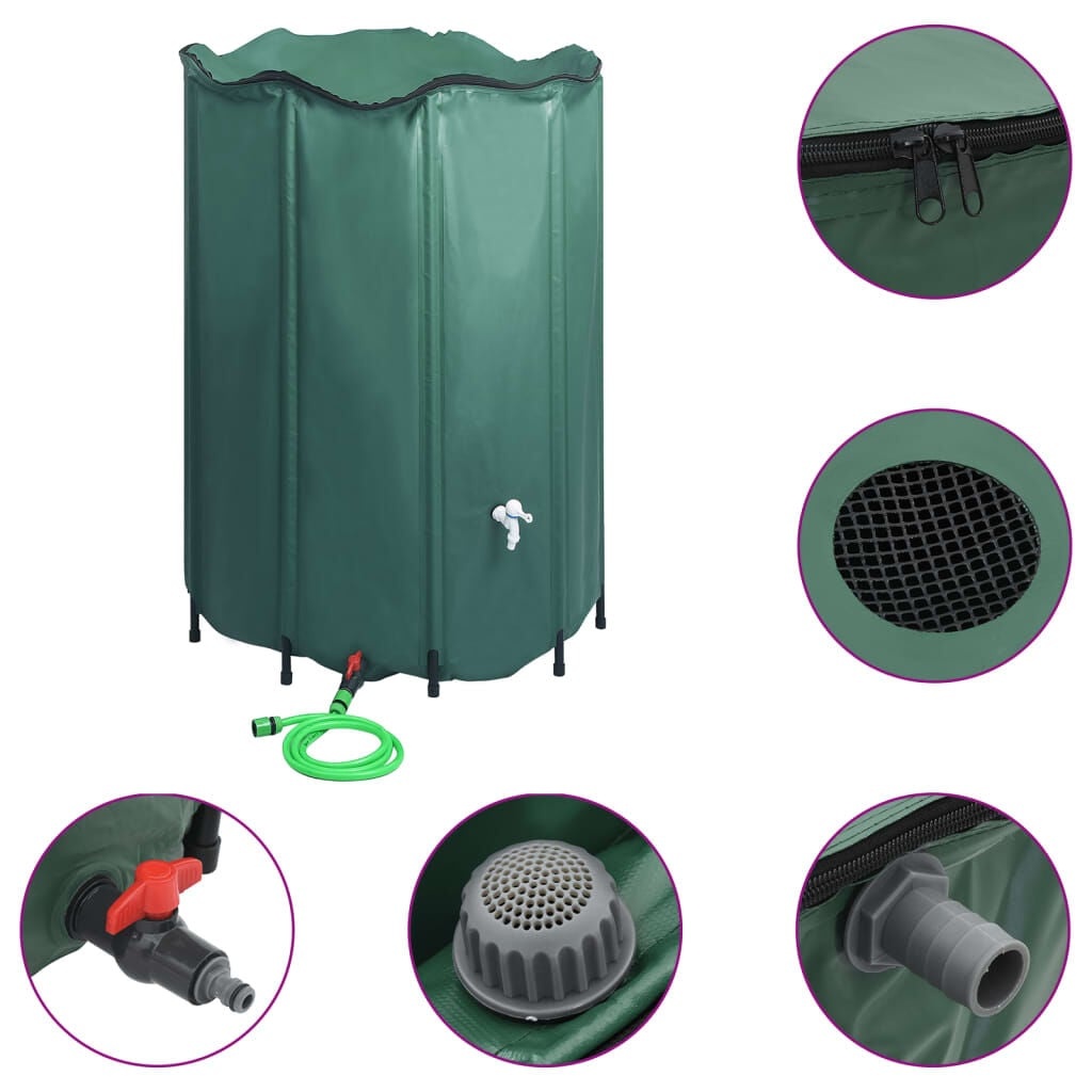 Inklapbare Regenton met Kraan - 1250L - 30% Korting!
