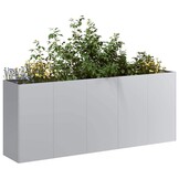 VidaXL Plantenbak 200x40x80 cm Gegalvaniseerd Staal - 30% Korting!