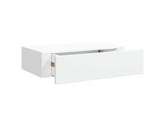 vidaXL Wandschap met Lade - Wit MDF (40x23,5x10 cm) - 29% Korting!
