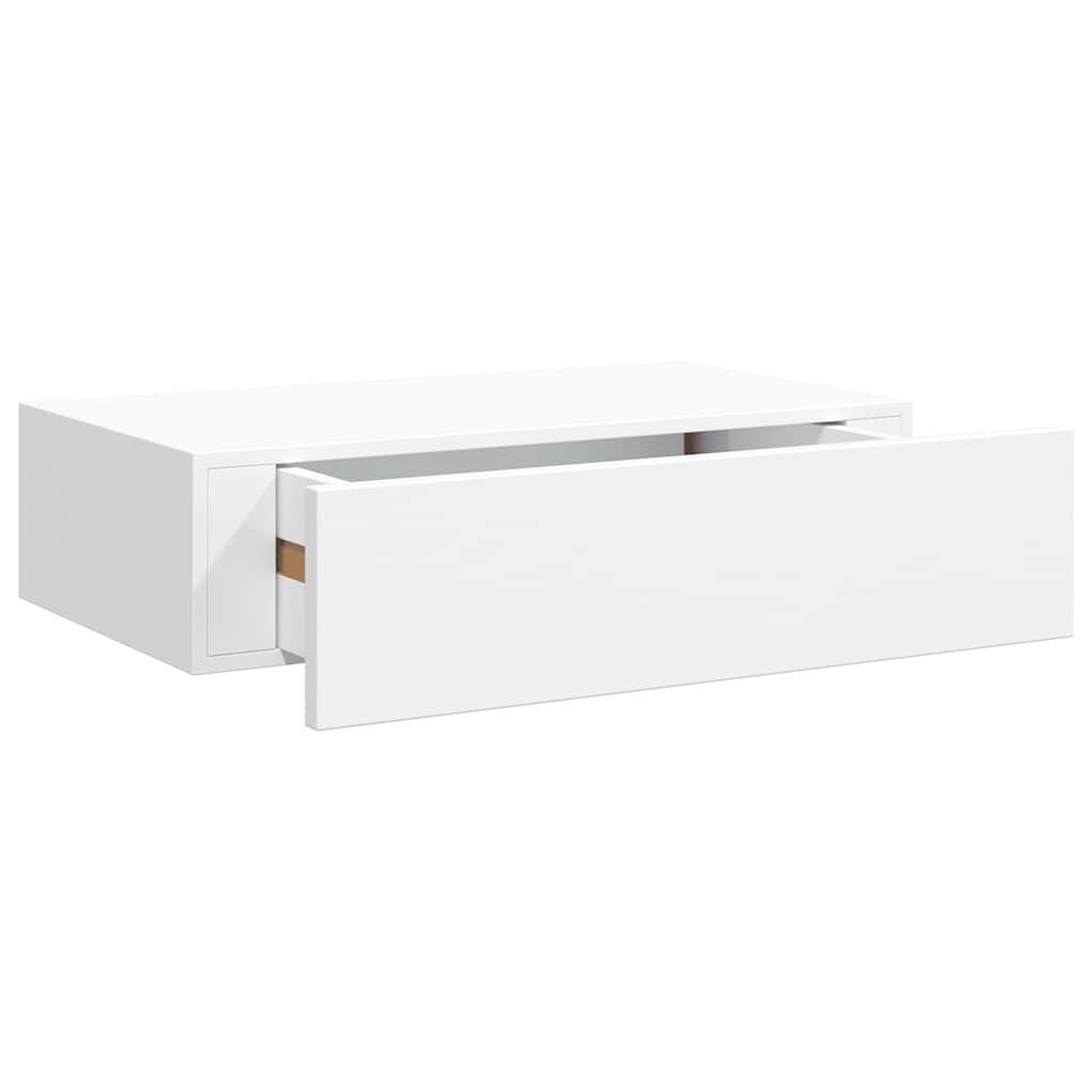 vidaXL Wandschap met Lade - Wit MDF (40x23,5x10 cm) - 29% Korting!