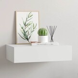 vidaXL Wandschap met Lade - Wit MDF (40x23,5x10 cm) - 29% Korting!