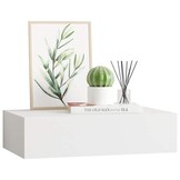 vidaXL Wandschap met Lade - Wit MDF (40x23,5x10 cm) - 29% Korting!