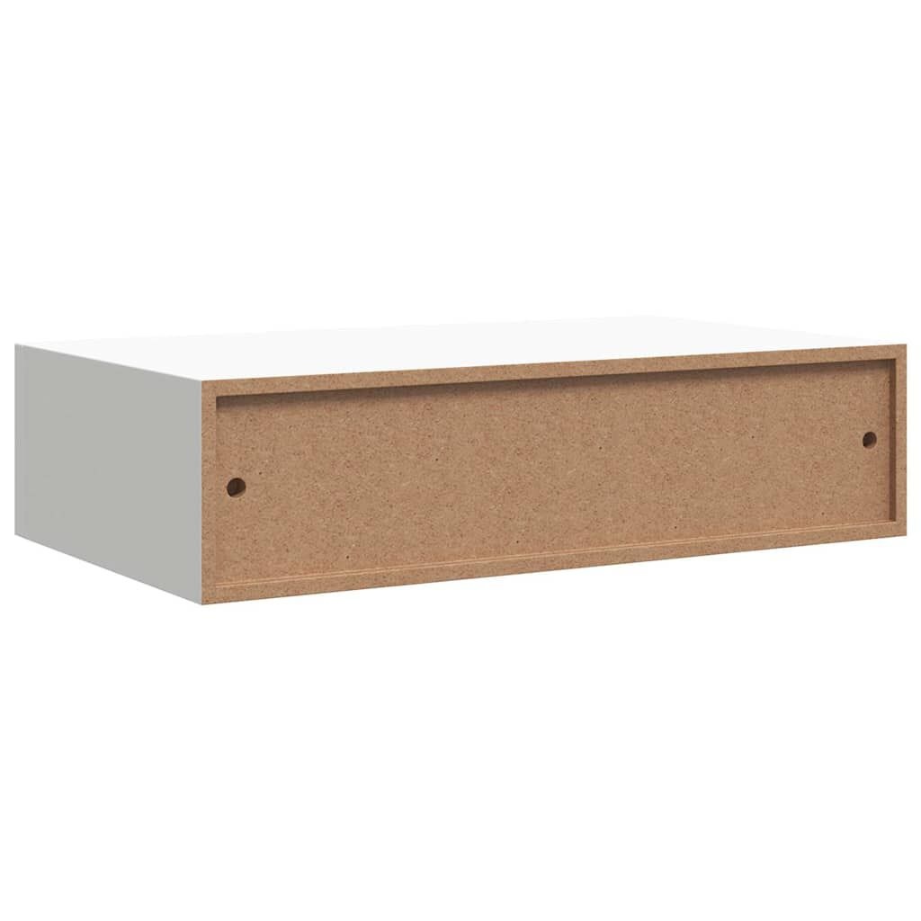 vidaXL Wandschap met Lade - Wit MDF (40x23,5x10 cm) - 29% Korting!