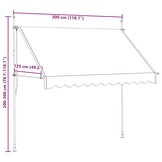 Uittrekbare Luifel 300 cm Antraciet - 34% Korting