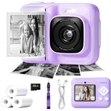 ETIKEZ Kinder Instant Camera met 48MP & Print - Paars - 34% Korting