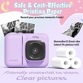 ETIKEZ Kinder Instant Camera met 48MP & Print - Paars - 34% Korting