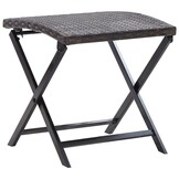 Inklapbare Poly Rattan Kruk Bruin - 34% Korting