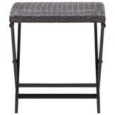 Inklapbare Poly Rattan Kruk Bruin - 34% Korting