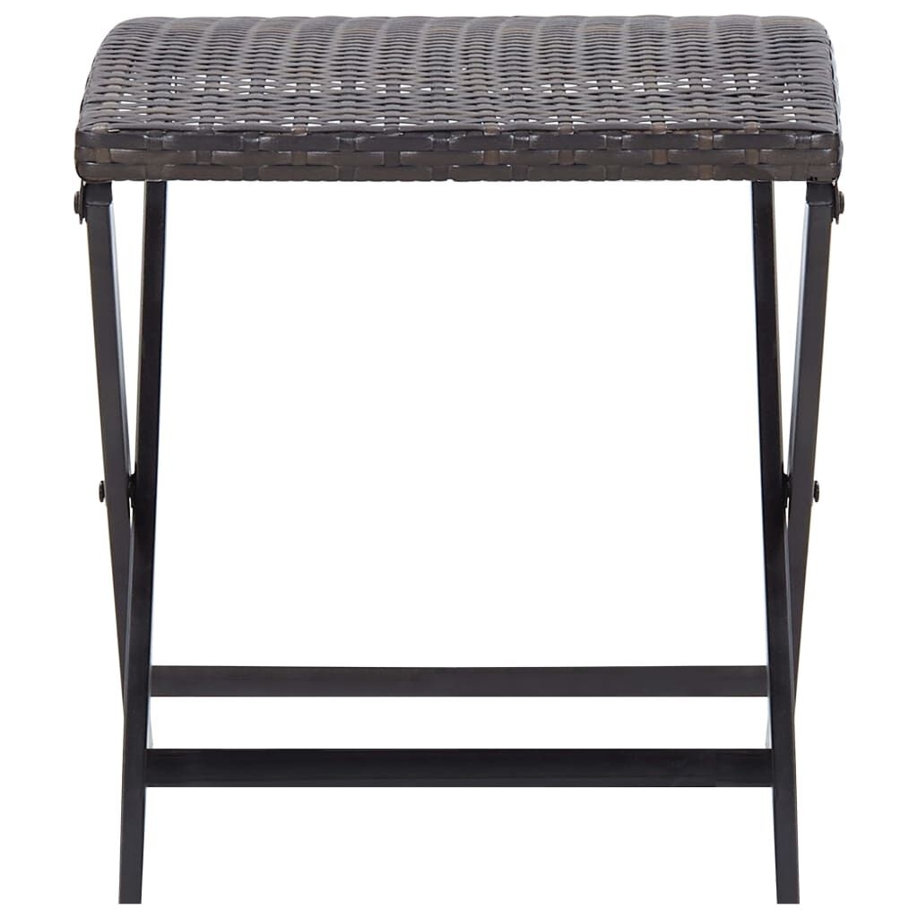 Inklapbare Poly Rattan Kruk Bruin - 34% Korting