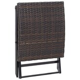Inklapbare Poly Rattan Kruk Bruin - 34% Korting