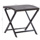 Inklapbare Poly Rattan Kruk Bruin - 34% Korting