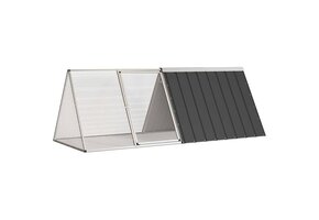 vidaXL Konijnenhok 201,5x80,5x71 cm Antraciet - 30% Korting