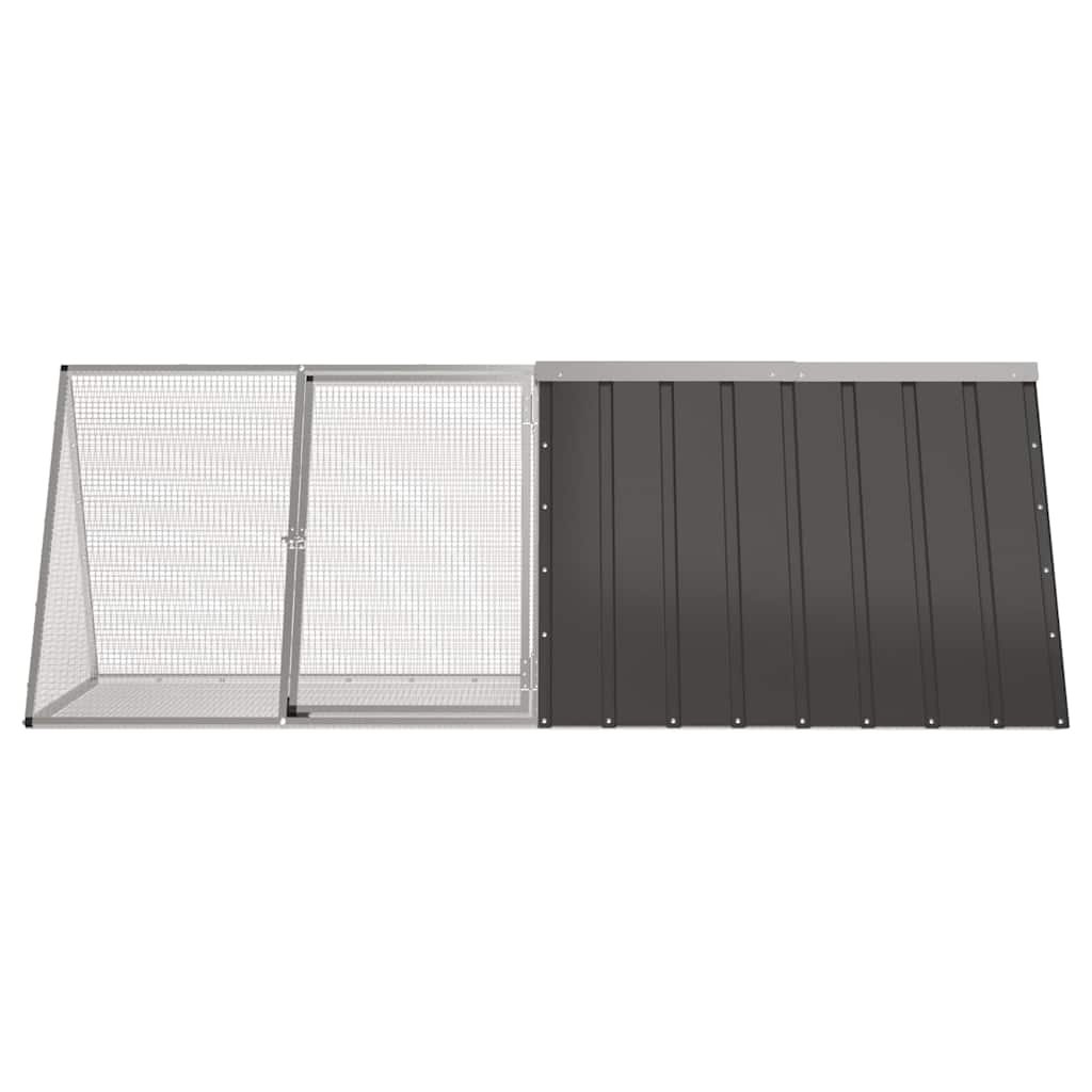 vidaXL Konijnenhok 201,5x80,5x71 cm Antraciet - 30% Korting