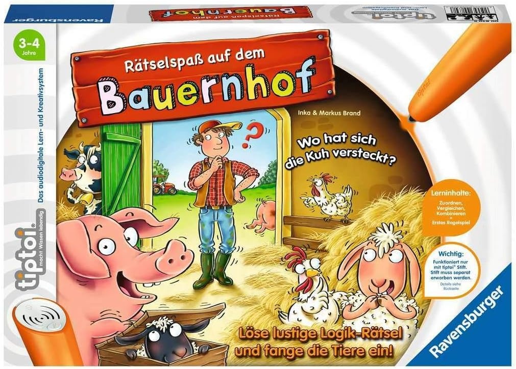 Ravensburger tiptoi Boerderij Raadselplezier - Leerzaam Logicaspel (3+jr)