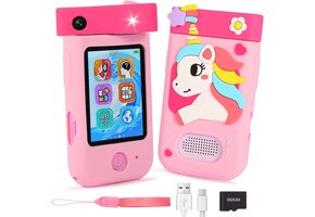 Kindertelefoon met Camera & 32GB - Unicorn Roze (32% Korting)