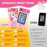 Kindertelefoon met Camera & 32GB - Unicorn Roze (32% Korting)