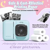Kindercamera Blauw met Direct Print & 32GB SD Kaart - 33% Korting
