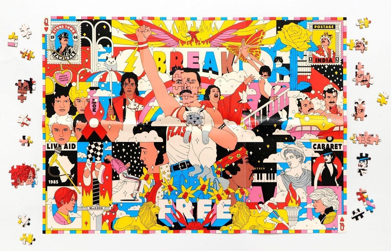 Freddie Mercury Puzzel - 1000 Stukjes - 32% Korting