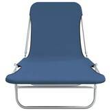 Inklapbare Ligbedden Staal & Stof Blauw (2 stuks) - 34% Korting!