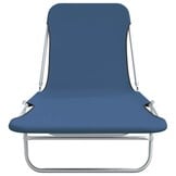 VidaXL Opvouwbare Ligbedden (2 stuks) - Blauw Staal/Stof - 61% Korting
