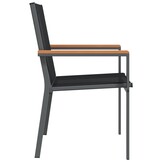 vidaXL Tuinstoelen Zwart Textileen & Staal (2 stuks) - 34% Korting