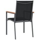 vidaXL Tuinstoelen Zwart Textileen & Staal (2 stuks) - 34% Korting