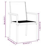 vidaXL Tuinstoelen Zwart Textileen & Staal (2 stuks) - 34% Korting