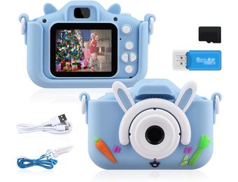 Digitale Kinder Camera Blauw - 32GB SD Card - 33% Korting