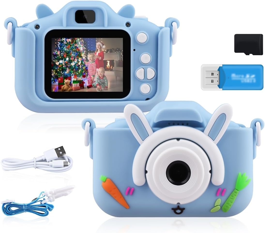 Digitale Kinder Camera Blauw - 32GB SD Card - 33% Korting