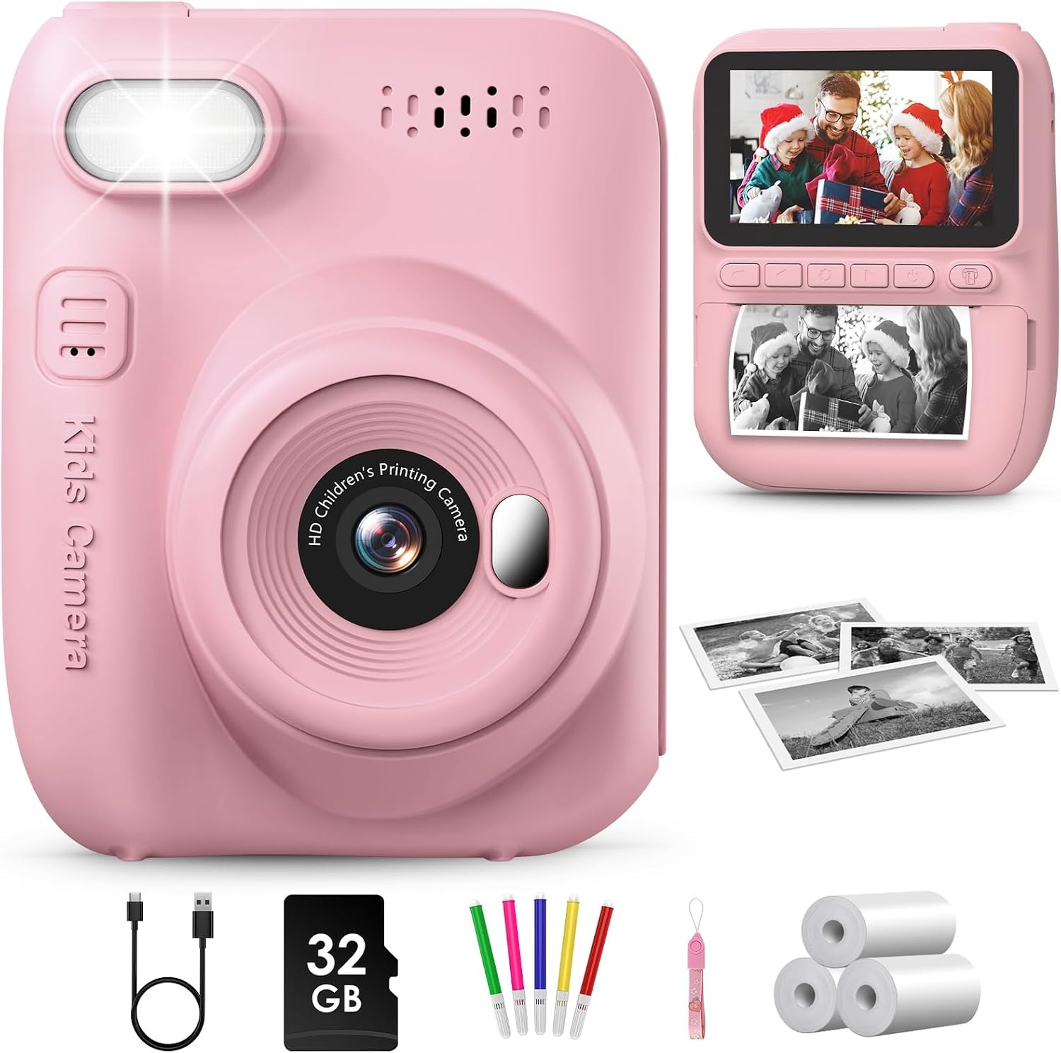 GREENKINDER Instant Camera Kinderen - Roze | 58% Korting