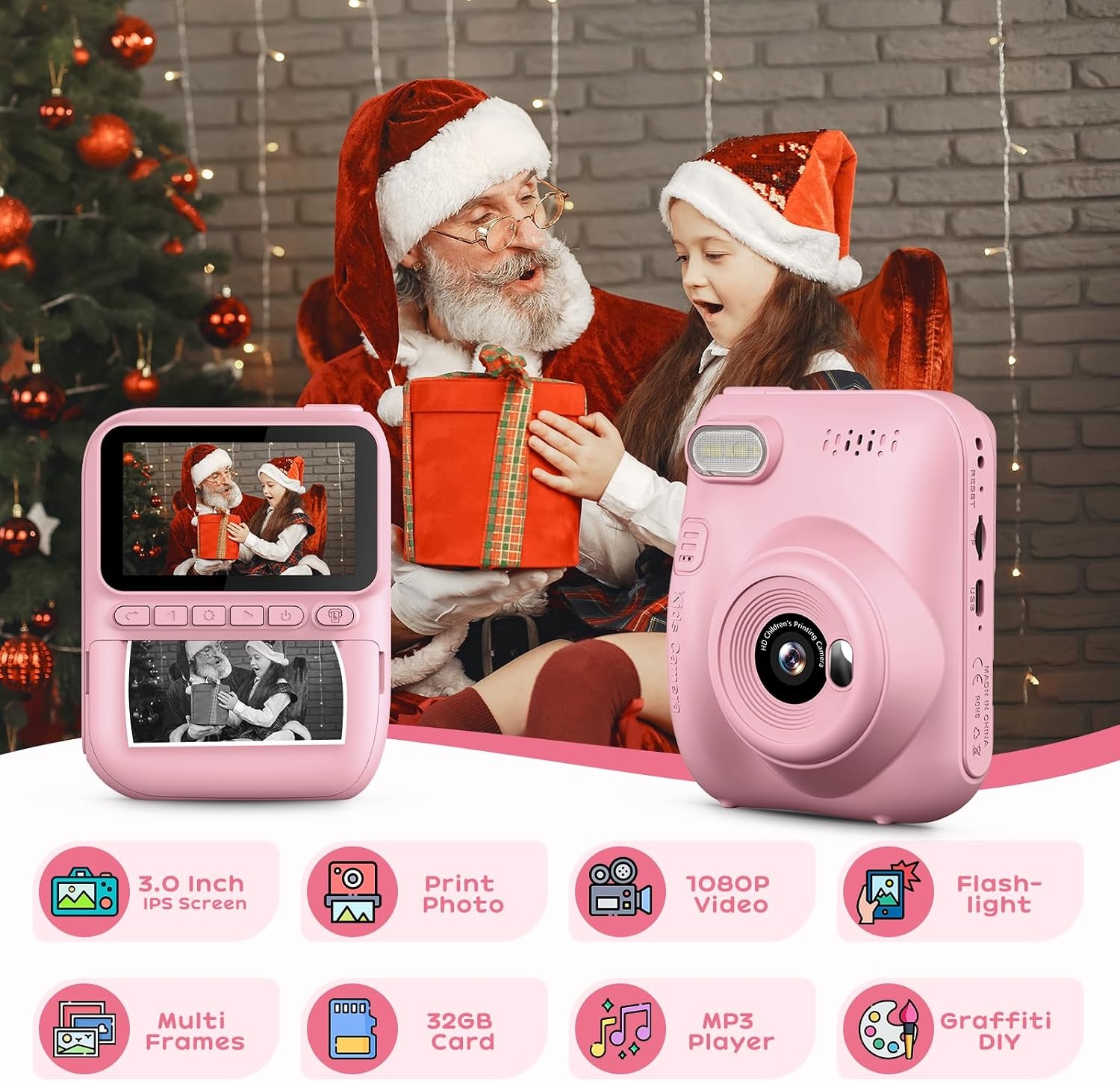GREENKINDER Instant Camera Kinderen - Roze | 58% Korting