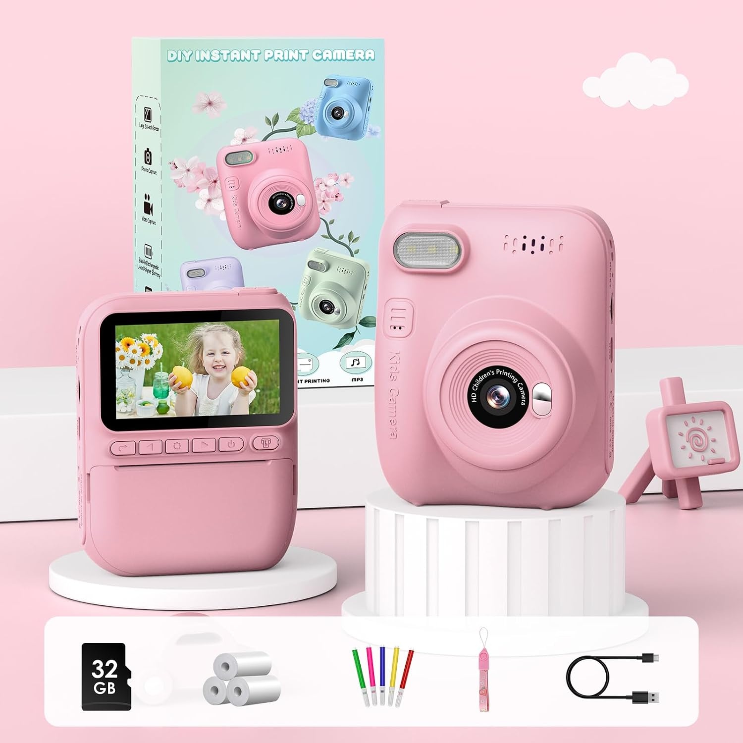 GREENKINDER Instant Camera Kinderen - Roze | 58% Korting