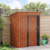 Robuust Metalen Tuinhuis - Bruin 137x81x180 cm - 60% Korting!