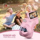 Roze Kinder Direct Print Camera met 3" Scherm - 34% Korting