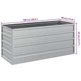Verhoogde Plantenbak Staal 100x40x45cm - 33% Korting