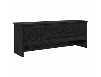 vidaXL Wandkapstok Zwart Eiken - Modern & Ruimtebesparend - 34% Korting!